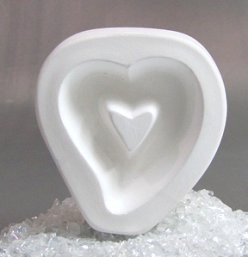 LF84 HOLEY HEART CHOKER GLASS FRIT MOLD