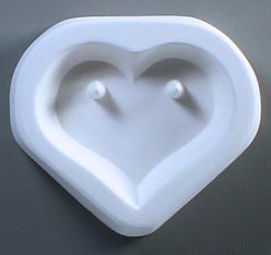 Holey Casting Trio Heart Jewelry Mold for Fusing Glass Frit 