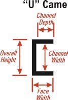 LC-190-Cascade Corner Lead Came Flat 90 Degree